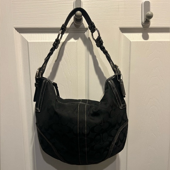 Coach Black Shoulder Hobo with Contrast Stitching 6279 - Picture 4 of 6